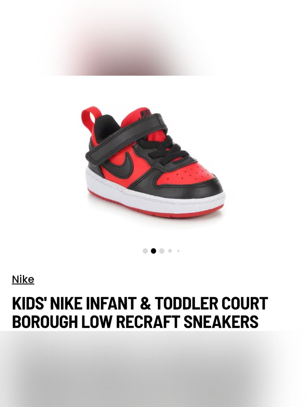 Nike Toddler 7C Low-Top Sneaker - Red and Black